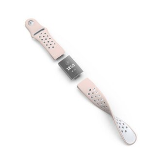 Hama Sportpolsband Voor Fitbit Charge 3/4 Ademend Horlogebandje Ros&eacute;/grijs