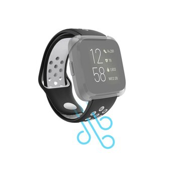 Hama Sportpolsband Voor Fitbit Versa 2/Versa (Lite) Ademend Horlogebandje Zw.