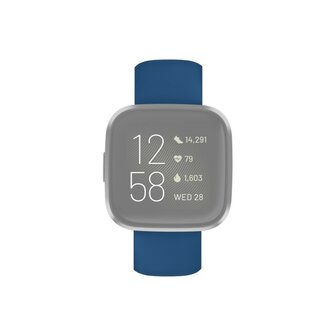 Hama Polsband Voor Fitbit Versa 2/Versa (Lite) Vervangende Sil. Polsband Blauw