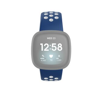 Hama Sportpolsband Voor Fitbit Versa3/Sense Ademend Universeel Donkerb./grijs