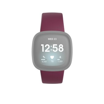 Hama Polsband Voor Fitbit Versa3/Sense Polsband Universeel Bordeaux