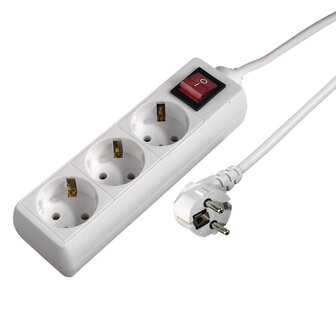 Hama Distribution Panel 3 Sockets With Switch 5 M White