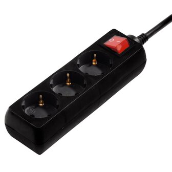 Hama Distribution Panel 3 Sockets With Switch 3 M Black