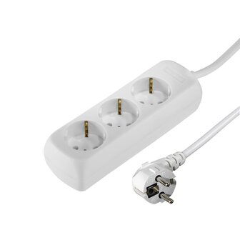 Hama 3-Way Power Strip With Child Safety Feature 5 M White