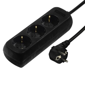 Hama 3-Way Power Strip With Child Safety Feature 5 M Black