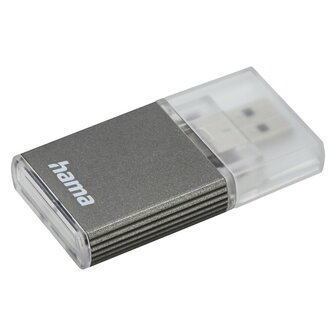 Hama USB-3.0-UHS-II-kaartlezer SD Alu Antraciet