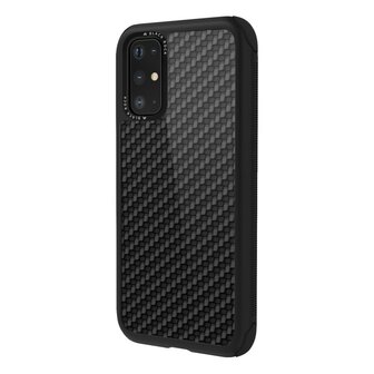 Black Rock Cover Robust Real Carbon Voor Samsung Galaxy S20 Plus Zwart