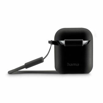 Hama Beschermhoes Fantastic Feel voor Oplaadcase AirPods 1e Gen/2e Gen Zwart