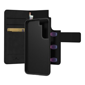 Black Rock 2 In 1 Wallet Samsung S22 (5G) Zwart Leder