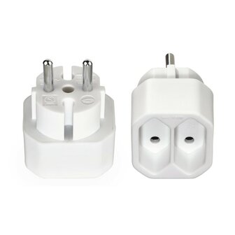 Hama Stopcontactadapter 2-voudig 2x Euro-stopcontact Dubbelpak Wit