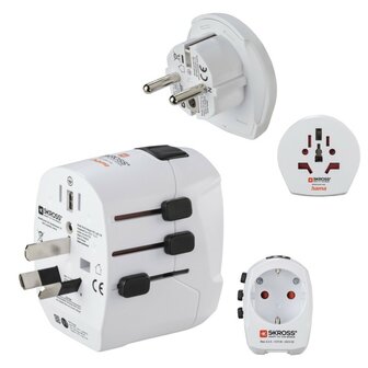 Hama Wereldreisadapter-set World Travel Pro Light USB 3-polig 2x USB