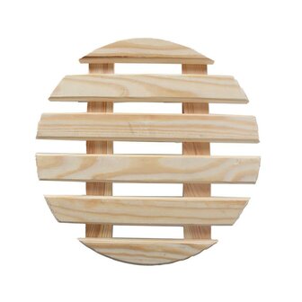 Esschert Design Ronde Houten Plantentrolley 28.7x28.8x8.3 cm