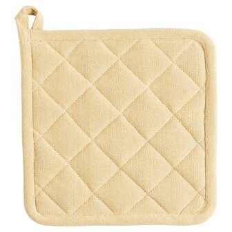 Linen&amp;More Pannenlap Indi Pampas 20x20 cm Geel