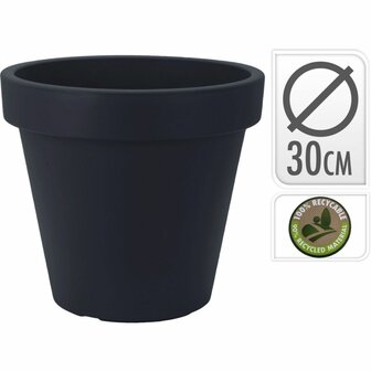 Bloempot Rond 30x26 cm Antraciet