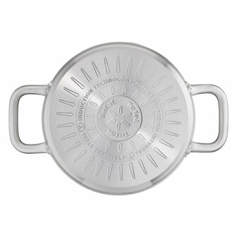 Tefal Virtuoso Kookpan + Glazen Deksel 24 cm Zilver