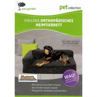 Sun Garden Pallina Orthopedisch Hondenkussen 120x80x27cm Antraciet/Grijs