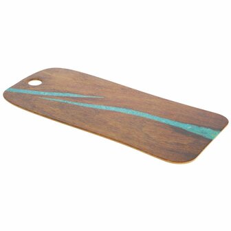 Cheforward Serveerplank 53x20 cm Turquoise/Kersenhout-Look