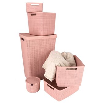 Curver Opbergmand Jute-Look 20L Roze