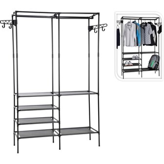 Kledingrek 108x36x170 cm Zwart