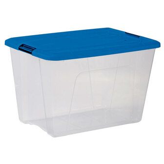 Iris Topbox Opbergbox 60L 57.5x39x36.5 cm Blauw/Transparant