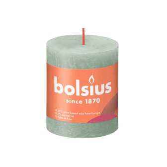 Bolsius Rustieke Stompkaars 8x6,8 cm Jade Green