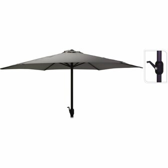 Pro Garden Parasol met Draaimechanisme 3 m Donkergrijs