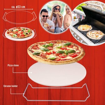 BBQ Collection Ovensteen Bak Pizza, Brood en Toast ⌀33cm