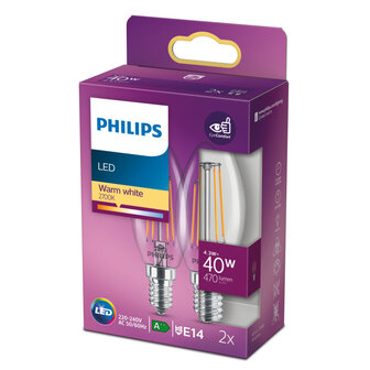 Philips Classic LED Kaarslamp 40W E14 Warm Wit