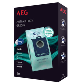 AEG GR206s S-Bag Anti-Allergie Stofzuigerzakken 4 Stuks