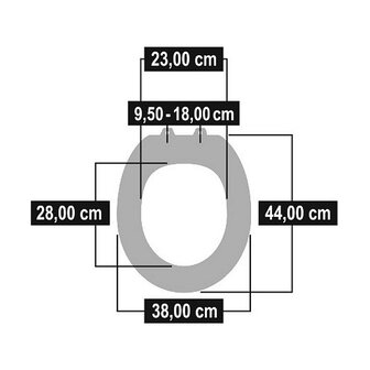 Cornat KSTASC00 Taro Duroplast WC Bril Softclose 95-180mm