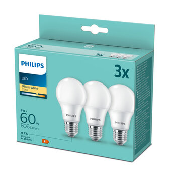 Philips Led 60w A60 E27 Ww Fr Nd 3pf/6 Disc Verlichting