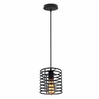 Homestyle Pro MK014-B Industri&euml;le Hanglamp 16x19 cm Zwart/Metaal