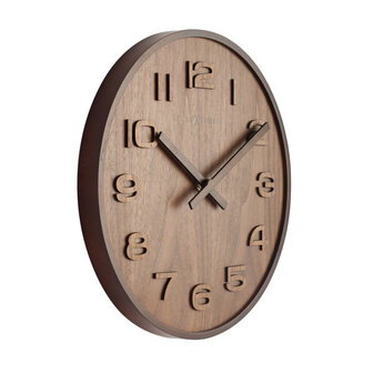 NeXtime NE-3096BR Wandklok Dia. 35 Cm, Hout, Bruin, &#039;Wood Wood Medium&#039;