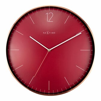 NeXtime NE-3258RO Essential Wandklok 40 cm Rood/Koper