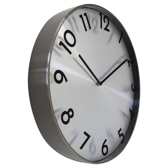 NeXtime NE-3289GS Metalen Wandklok - 40cm -Stille Klok - Metaal - &quot;Reflection&quot;