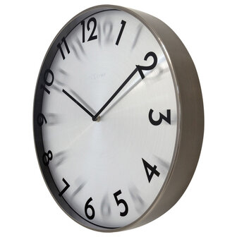 NeXtime NE-3289GS Metalen Wandklok - 40cm -Stille Klok - Metaal - &quot;Reflection&quot;