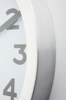 NeXtime NE-3998AR Wandklok Dia. 19 Cm, Geborsteld Aluminium, &#039;Station&#039;