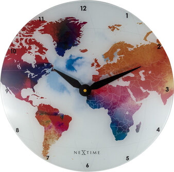 NeXtime NE-8187 Wandklok Colorful &Oslash;43 Glas Multicolor