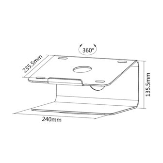 Newstar NSLS050 Notebook Standaard Zilver