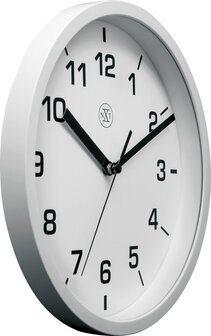 NeXtime NX-7321WI Wandklok NXT Diameter 20cm Kunststof Wit, Witte Wijzerplaat