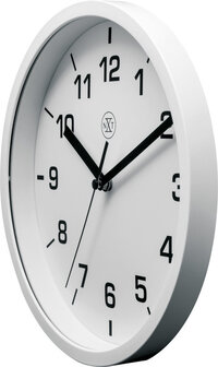 NeXtime NX-7321WI Wandklok NXT Diameter 20cm Kunststof Wit, Witte Wijzerplaat