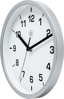 NeXtime NX-7321ZI Wandklok NXT Diameter 20cm Kunststof Zilver, Witte Wijzerplaat