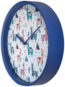 NeXtime NX-7352 Wandklok NXt Alpalca Dia 30cm Kunststof Blauw