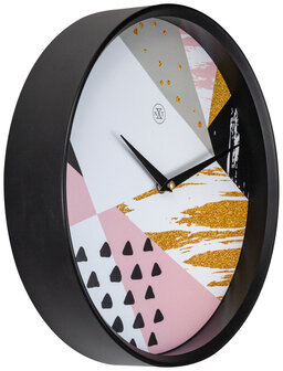 NeXtime NX-7354 Wandklok NXt Grace Dia 30cm Kunststof Zwart