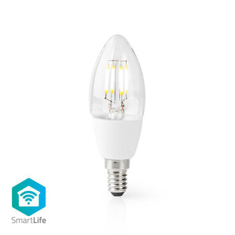 Nedis WIFILF10WTC37 Wi-fi Smart Led-lamp E14 C37 5 W 400 Lm Wit