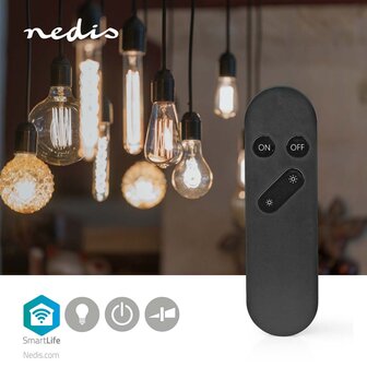 Nedis WIFILR001BK Smartlife Afstandsbediening Alleen Voor Wifilrxxx Lampen Aantal Knoppen: 4 Android&trade; / Ios Zwart