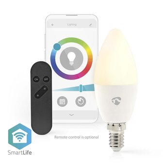 Nedis WIFILRC10E14 Smartlife Multicolour Lamp Wi-fi E14 470 Lm 4.9 W Rgb / Warm To Cool White Android&trade; / Ios Kaars