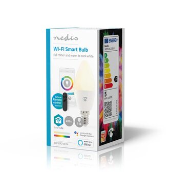 Nedis WIFILRC10E14 Smartlife Multicolour Lamp Wi-fi E14 470 Lm 4.9 W Rgb / Warm To Cool White Android&trade; / Ios Kaars