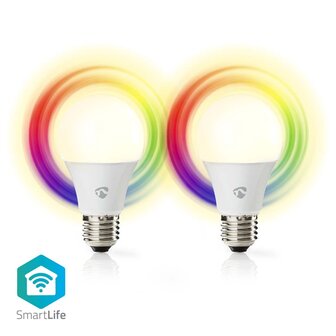 Nedis WIFILRC20E27 Smartlife Multicolour Lamp Wi-fi E27 806 Lm 9 W Rgb / Warm To Cool White Android&trade; / Ios Peer