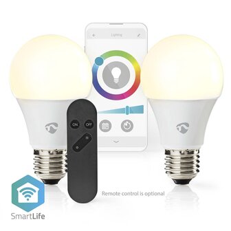 Nedis WIFILRC20E27 Smartlife Multicolour Lamp Wi-fi E27 806 Lm 9 W Rgb / Warm To Cool White Android&trade; / Ios Peer